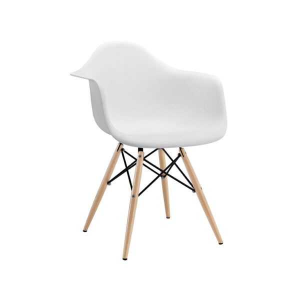 Simple Plastice Chair In White Color